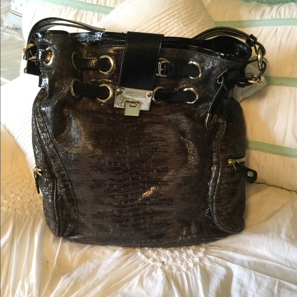 Jimmy Choo Python Ramona Bucket Bag